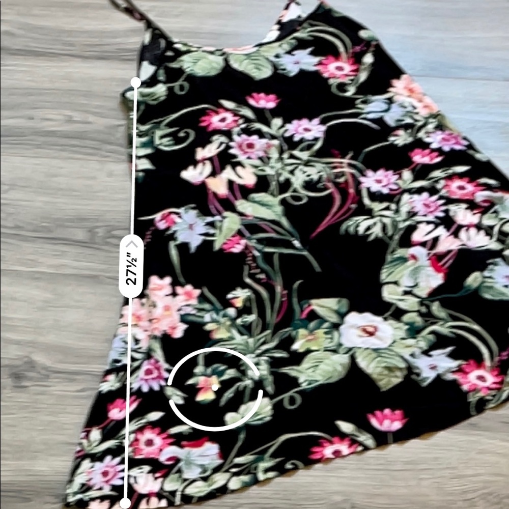 Ms Basic Large Floral Spaghetti String Mini Dress - Picture 4 of 13